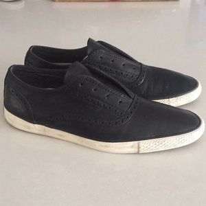 JOHN VARVATOS CONVERSE LEATHER SLIP-ON SNEAKERS